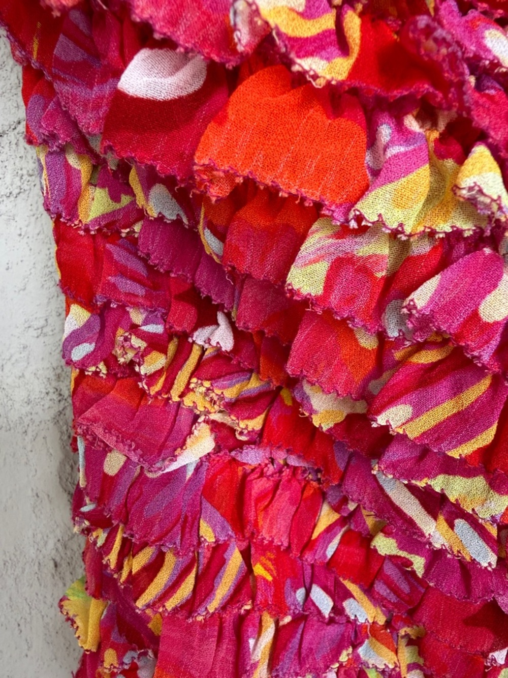 NWT FARM Rio Flying Birds Orange Ruffled Strapless Maxi Dress Size Medium - Picture 9 of 15